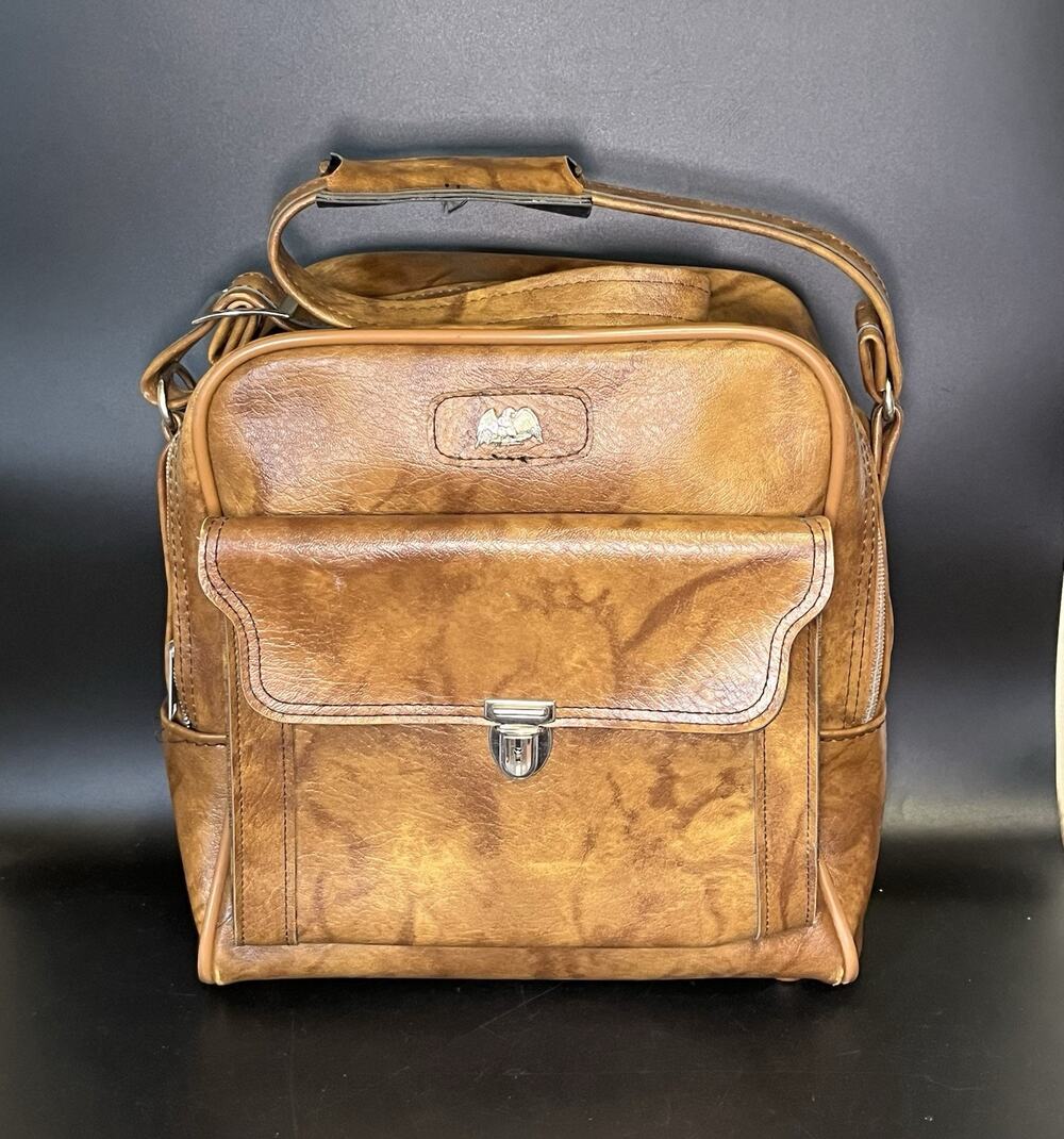 Vintage Travel Bags MCM Perm-I-Dent Products Shoulder Luggage/Pleather/Vinyl